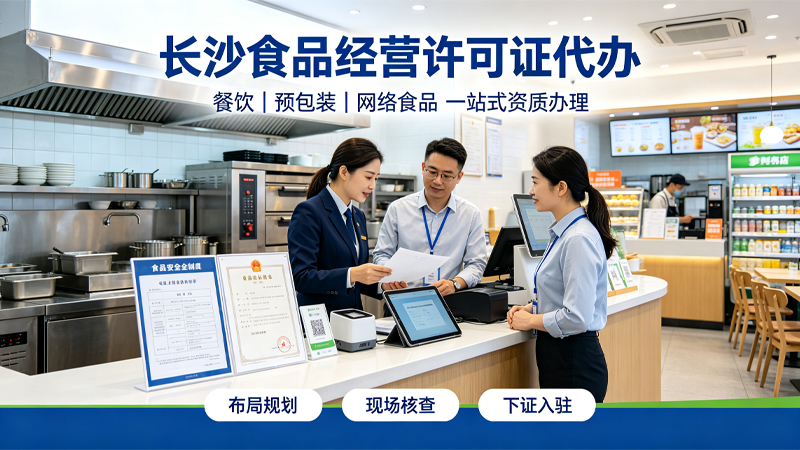 长沙食品经营许可证代办服务banner