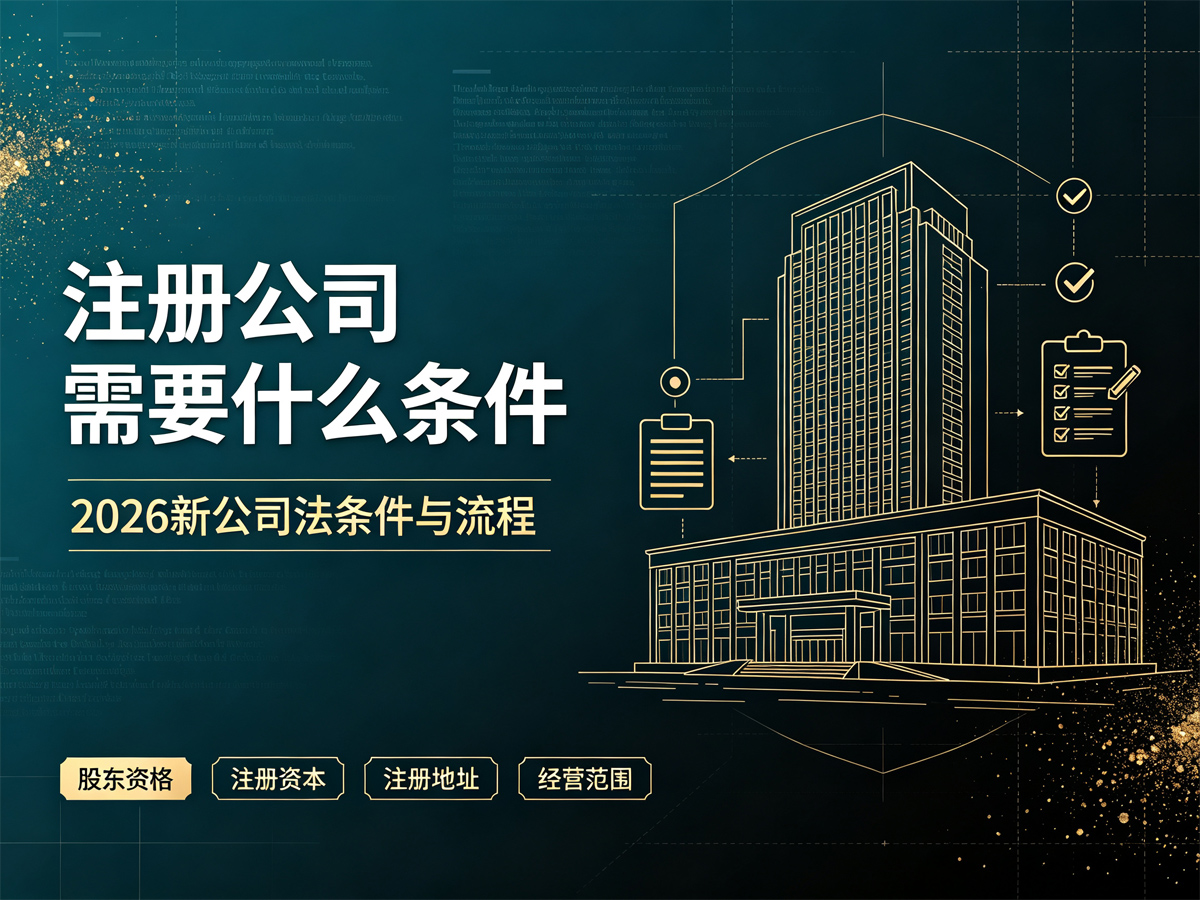 注册公司需要什么条件