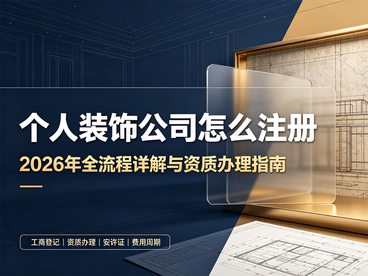 个人装饰公司怎么注册