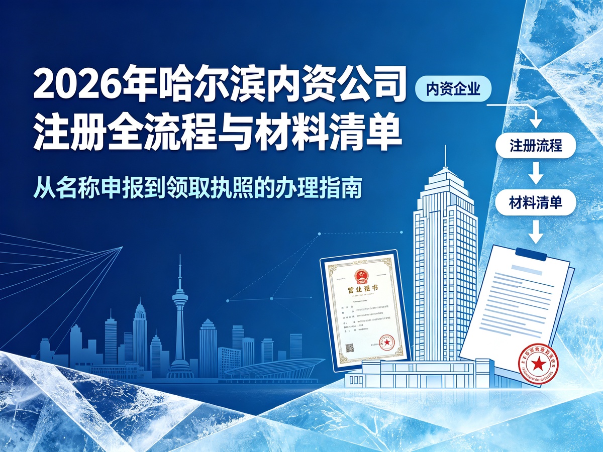 2026年哈尔滨内资公司注册全流程与材料清单