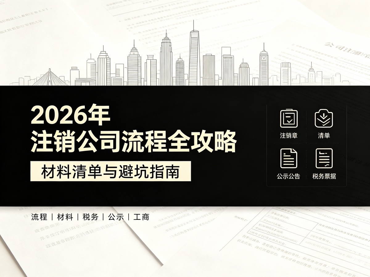 2026年注销公司流程全攻略：材料清单与避坑指南