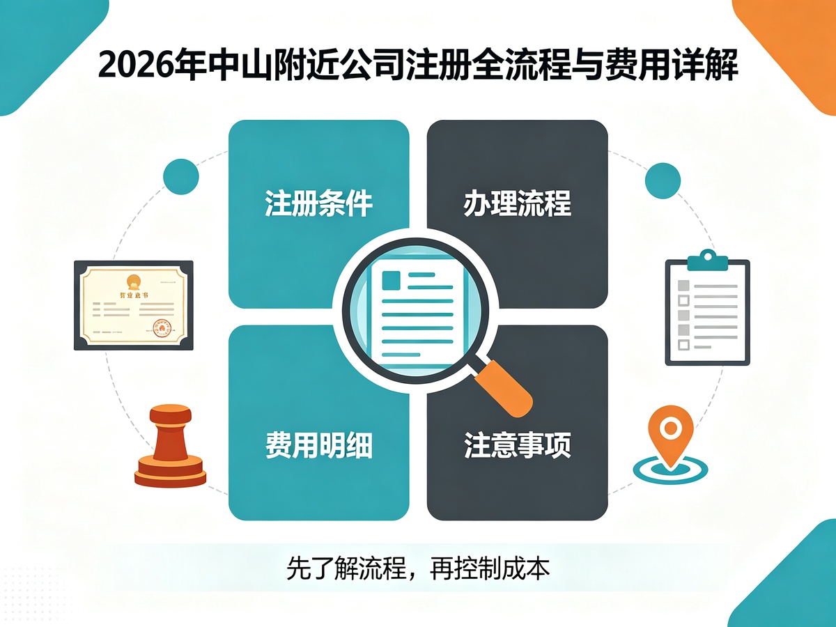 2026年中山附近公司注册全流程与费用详解